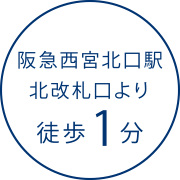 阪急西宮北口駅徒歩1分